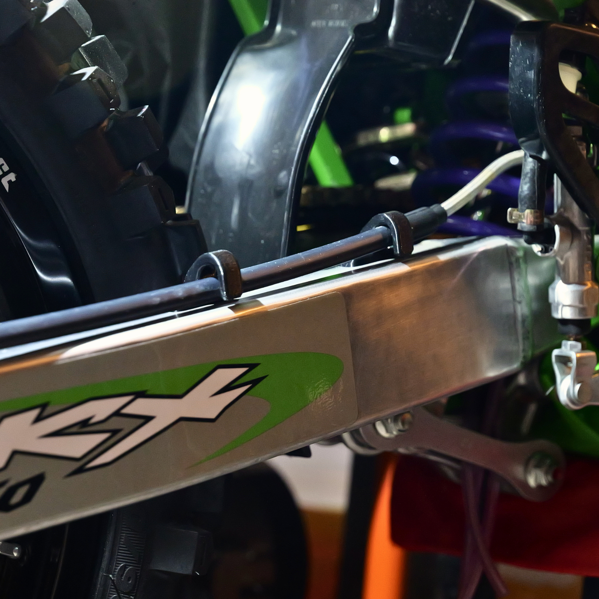 Kawasaki KX Brake Line Guides