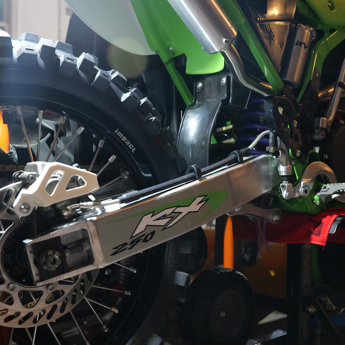 Kawasaki KX Brake Line Guides